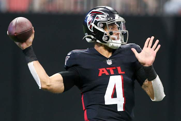 Atlanta Falcons quarterback Desmond Ridder